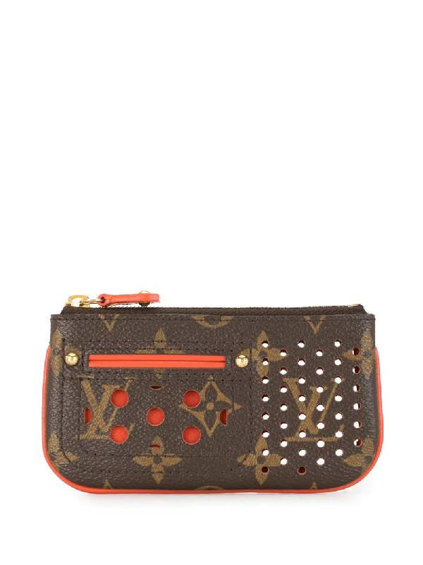 Pre-Owned Louis Vuitton 2006 Pre-owned Perforated Pochette Cles Coin Case In Brown | ModeSens