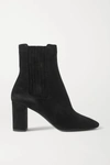Saint Laurent Mica Suede Ankle Boots In Black
