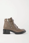 3.1 PHILLIP LIM / フィリップ リム + SPACE FOR GIANTS HAYETT LACE-UP LEATHER ANKLE BOOTS