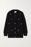 BURBERRY EMBROIDERED KNITTED CARDIGAN