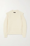 ISABEL MARANT BOLTON RIBBED CASHMERE AND WOOL-BLEND SWEATER