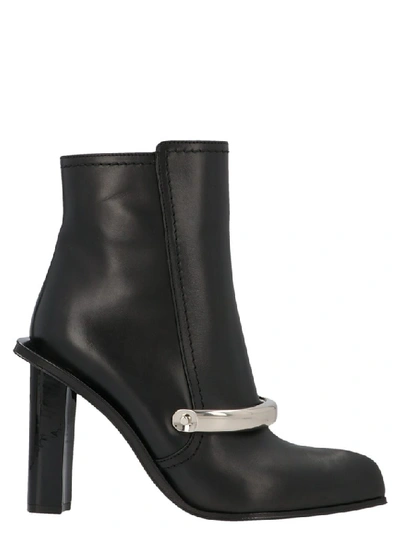 Alexander Mcqueen Leather High Heeled Boots In Black