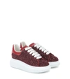 Alexander mcqueen red glitter sneakers sale