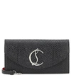 CHRISTIAN LOUBOUTIN LOUBI54 SNAKE-EFFECT LEATHER CLUTCH,P00473072