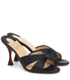 Christian Louboutin Nicol Is Back Red Sole Slide High-heel Sandals In Black