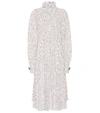 Christopher Kane White Gathered Polka Dot Midi Dress In White