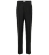 BOTTEGA VENETA HIGH-RISE SLIM MOHAIR-BLEND trousers,P00487780