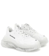 Balenciaga 60mm Triple S Clear Sole Sneakers In White