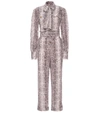 ZIMMERMANN SNAKE-EFFECT SILK JUMPSUIT,P00493589