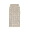 VICTORIA BECKHAM CHECKED VIRGIN WOOL SKIRT,P00493853