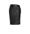 MUGLER HIGH-RISE LEATHER SKIRT,P00506303