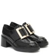 Roger Vivier Viv Rangers Buckled Patent-leather Loafers In Black