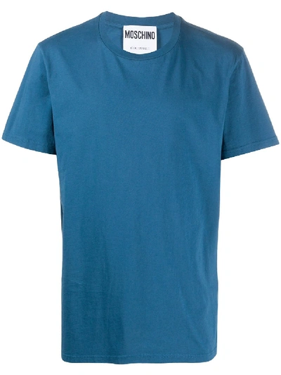 Moschino Crew Neck T-shirt In Blue