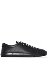 Moncler Black New Monaco Leather Sneakers