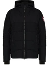 Canada Goose Lodge Packable Windproof 750 Fill Power Down Hooded Jacket In Black