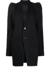 RICK OWENS FITTED SINGLE-BREASTED BLAZER