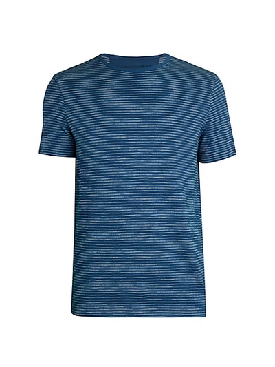 John Varvatos Summer Stripe T-shirt In Black