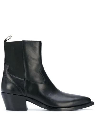 Ash Dylan Ankle Boots In Black