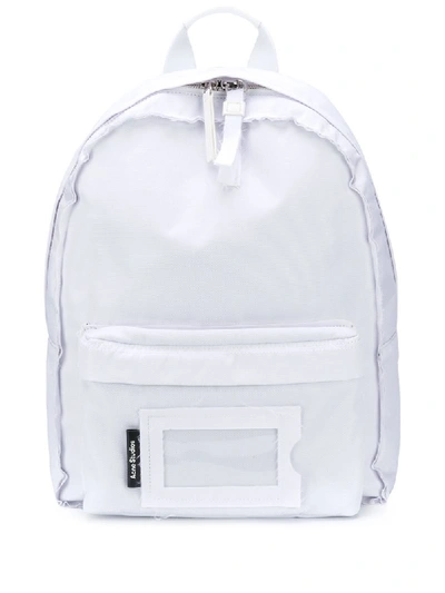 Acne Studios Raw Edge Backpack In White