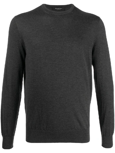 Ermenegildo Zegna Silk-cashmere Blend Sweatshirt In Grey