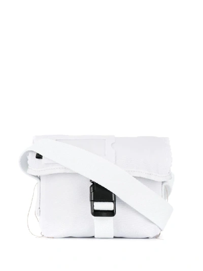 Acne Studios Raw Edged Shoulder Bag In White