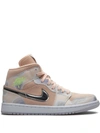 Jordan Air  1 Mid Se Sneakers In Pink