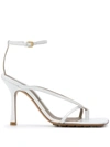 Bottega Veneta Strappy Square-toe Sandals In White