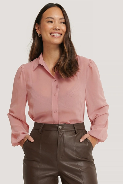 Na-kd Buttoned Shirt Blouse Pink