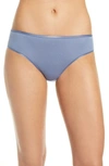 Hanro Seamless Cotton High Cut Briefs In Caribbean Blue 1554