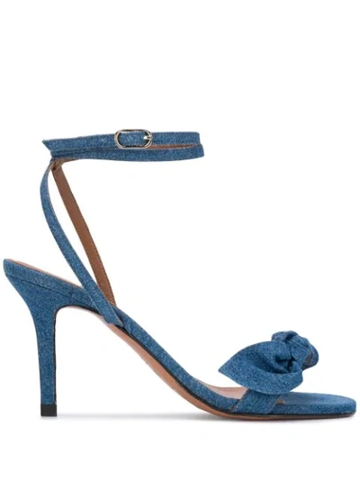 Ba&sh Carmin Bow-detail Sandals In Blue