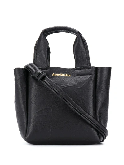 Acne Studios Mini Leather Tote Bag In Black