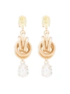 ANTON HEUNIS CRYSTAL KNOT DROP EARRINGS