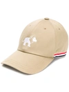 THOM BROWNE LION DETAIL BASEBALL CAP