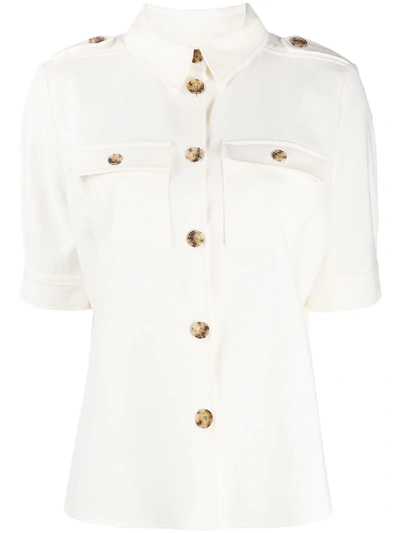 Ba&sh Timber Tortoise Buttons Shirt In White