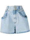 ALESSANDRA RICH HIGH-RISE DENIM SHORTS