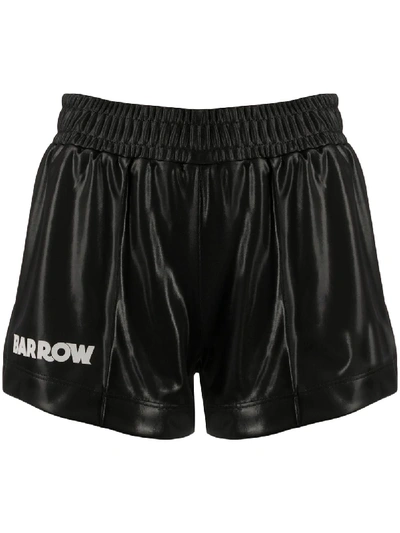 Barrow Black Triacetate Logo Shorts