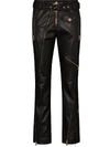 VERSACE ZIP-DETAIL CROPPED TROUSERS