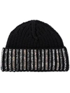 ERMANNO SCERVINO EMBELLISHED DETAIL BEANIE