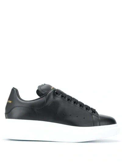 Alexander Mcqueen Oversized Leather Trainers In Black