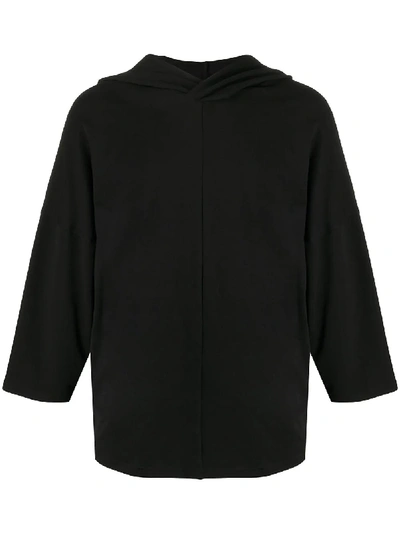Alchemy Oversized Three-quarter Sleeves Hoodie In Black