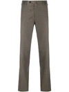 Pt01 Slim-fit Wool Trousers In Brown
