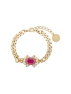 ANTON HEUNIS GOLD-PLATED CRYSTAL AND PEARL BRACELET