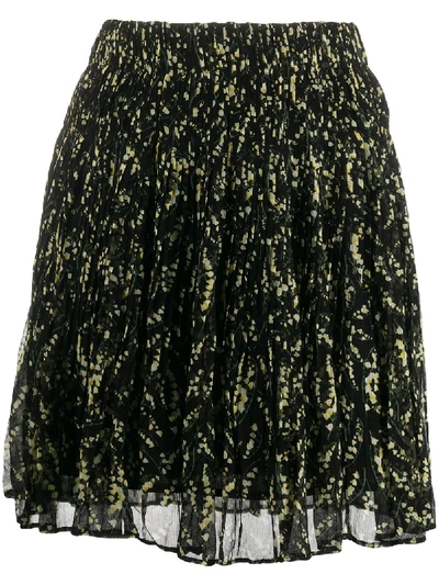 Ba&sh Floral-print Mini Skirt In Black