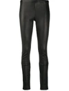 HAIDER ACKERMANN MID-RISE LEATHER LEGGINGS