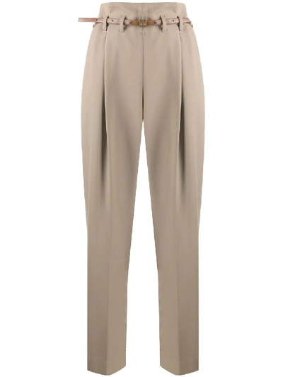 Brunello Cucinelli Tailored Paper Bag Trousers In Brown