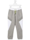 Hugo Boss Colour-block Track Pants In Grey