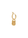 True Rocks Single Padlock Hoop Earring In Gold