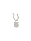 True Rocks Single Padlock Hoop Earring In Silver