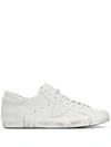 Philippe Model Premium Goat Leather Sneakers With Vintage Appeal And Luxurious Detailing In White