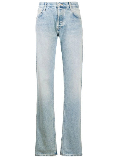 Attico Binx Low-rise Straight Jeans In Blue